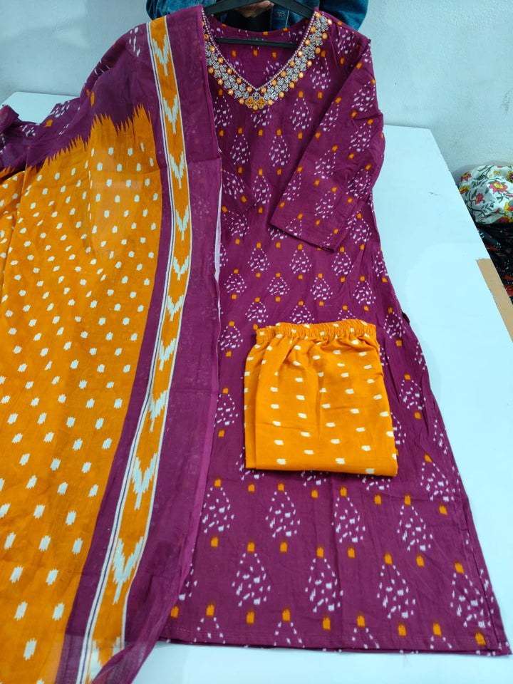 Shravan Cotton Kurti Set