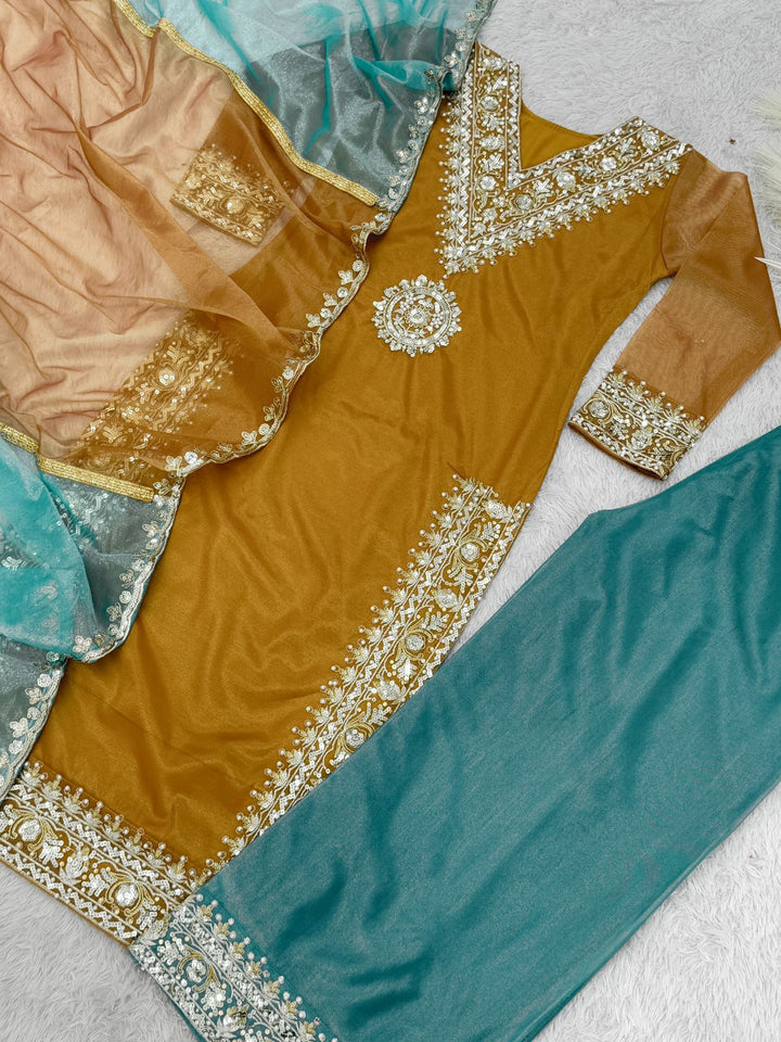 Beautiful In This Way Silk Kurti Set