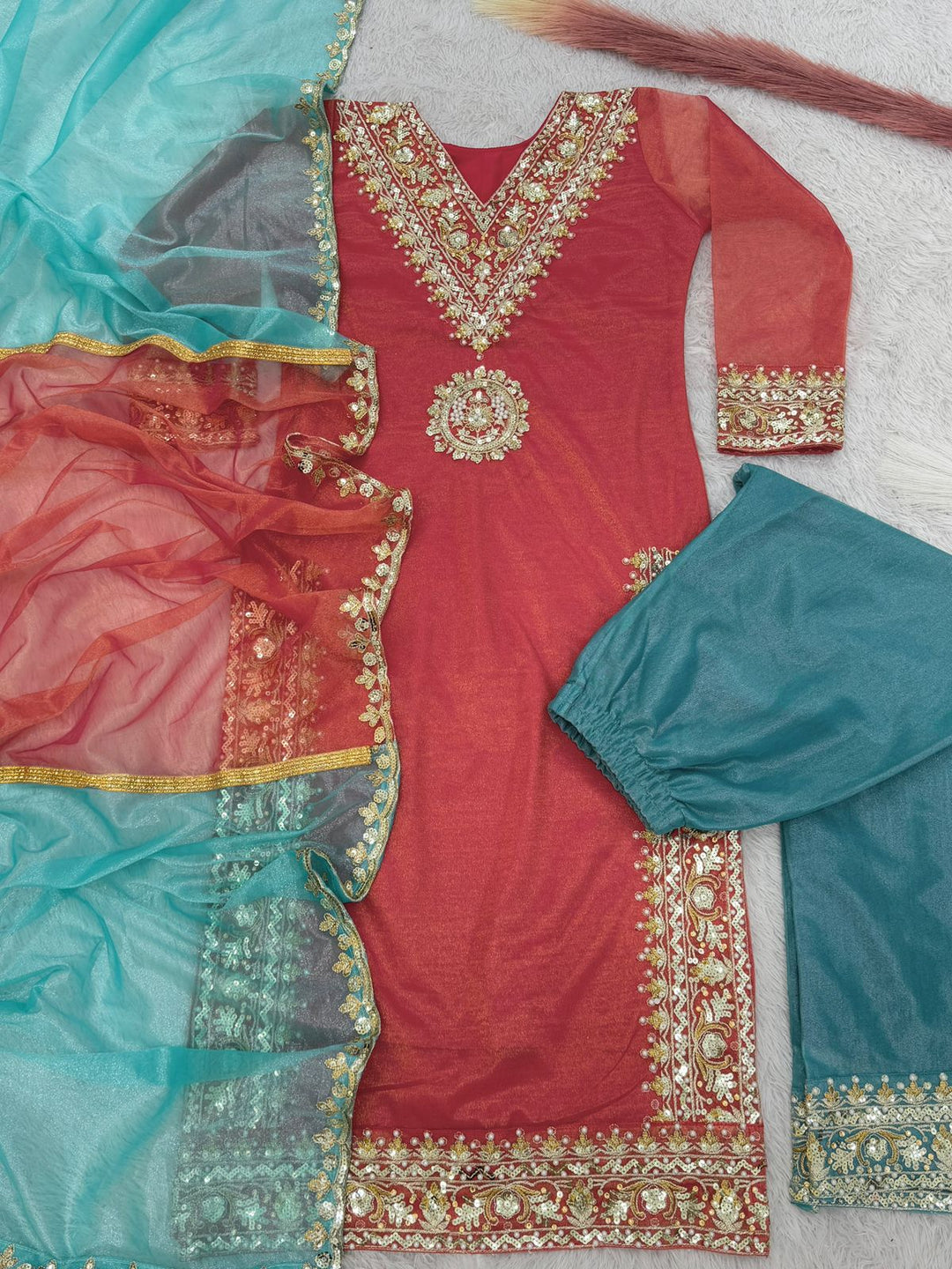 Beautiful In This Way Silk Kurti Set