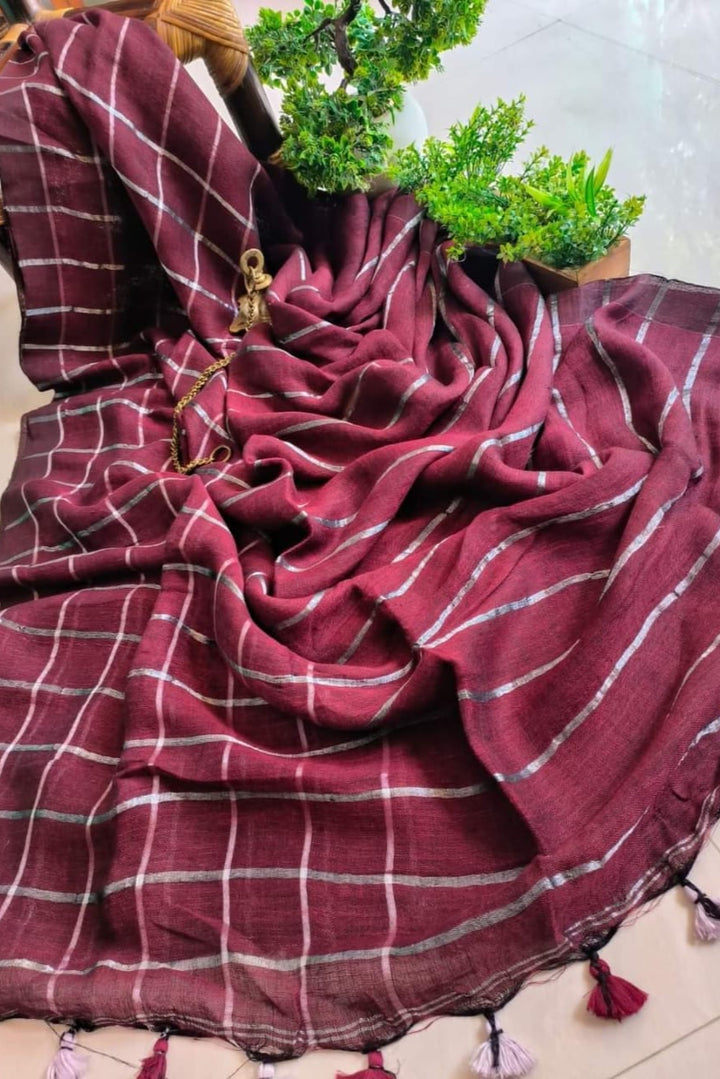 Vasudha Linen Saree