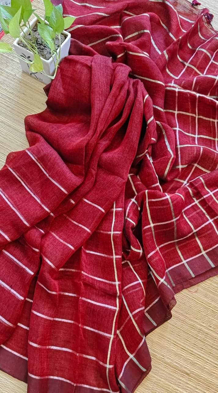 Vasudha Linen Saree