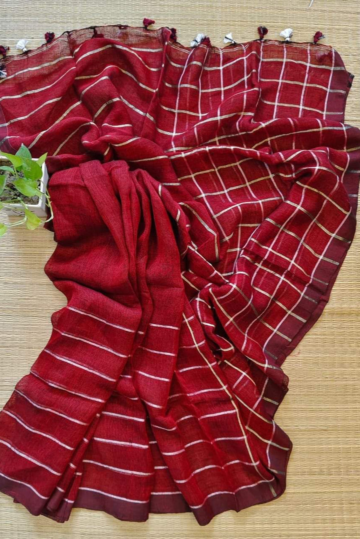 Vasudha Linen Saree