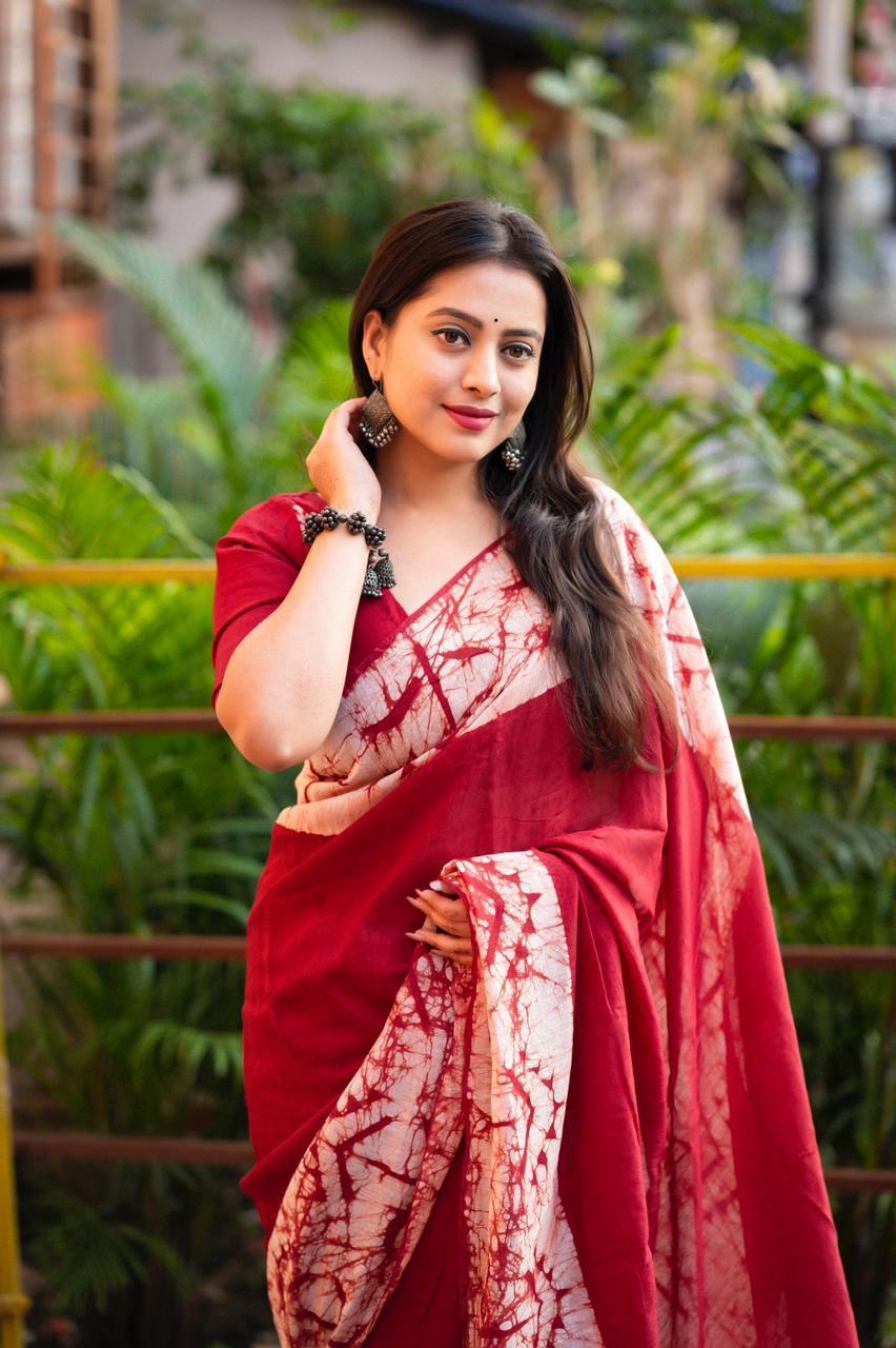 Always Making Memories Chanderi Cotton Saree