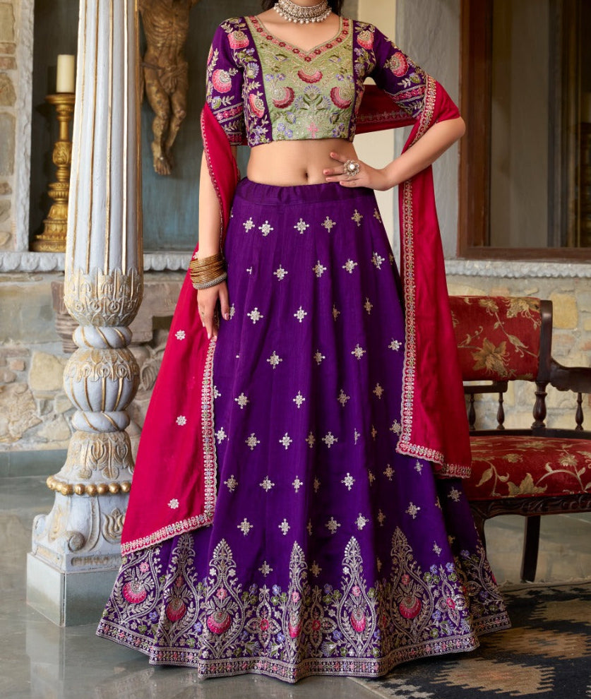 The Charm Of Silk Designer Silk Lehenga