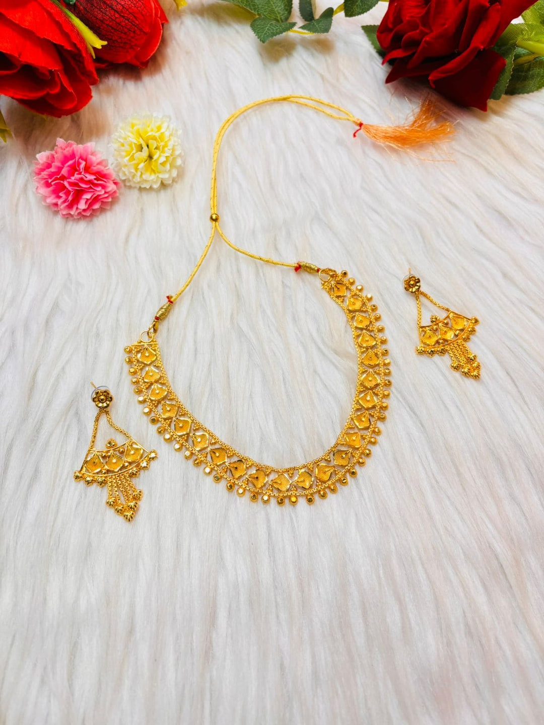 Rivana Gold Plated Necklace Set