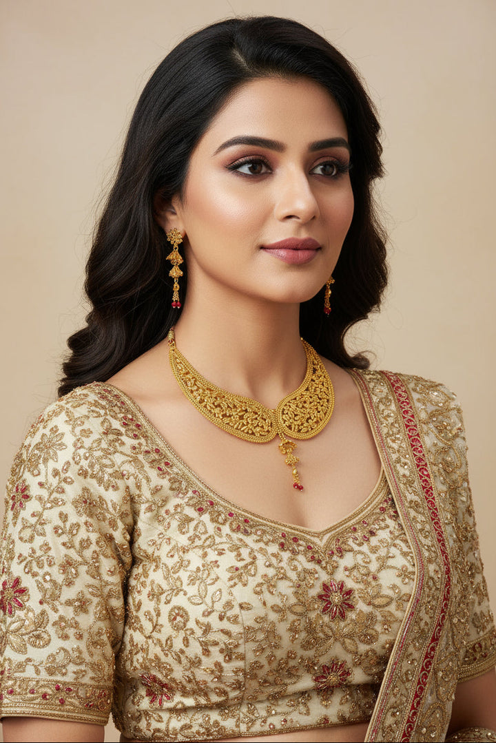Divine Heritage - Gold Plated Necklace Set