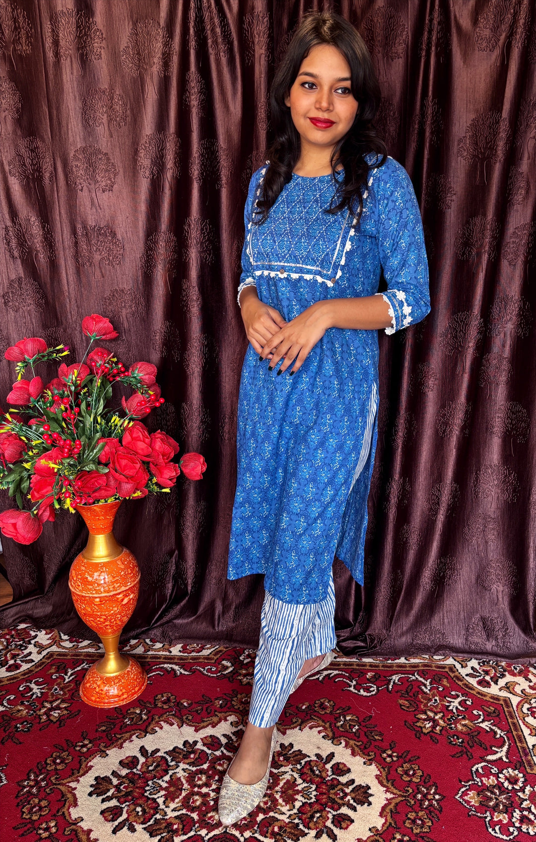 Blue Light-Kurti Set