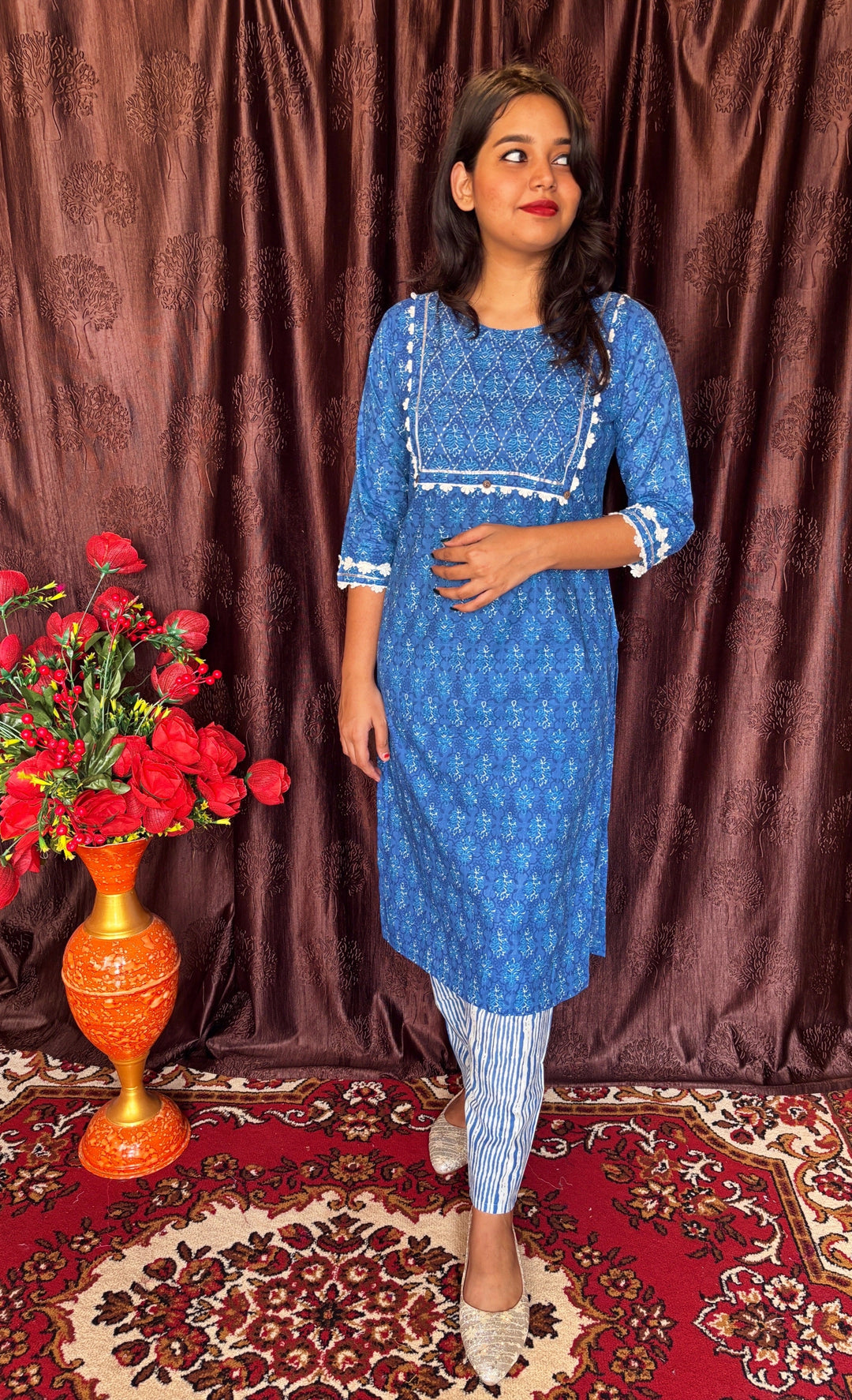 Blue Light-Kurti Set