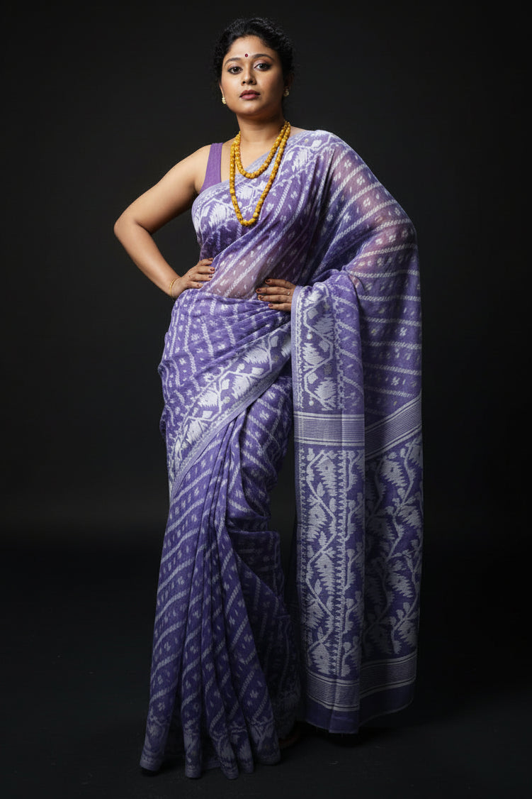 Bangaliyana Jamdani Saree
