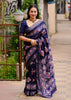 Rooting For Batik - Silk Saree(Blue)