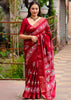 Rooting For Batik - Silk Saree(Red)