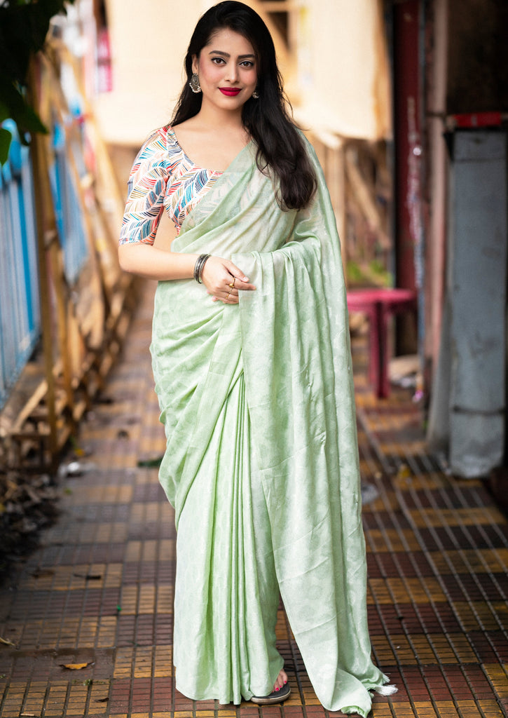 Fashionable Side - Designer Crepe Silk Saree