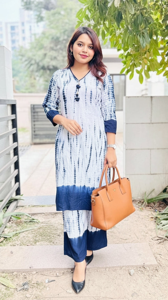 From Office To Casual- Vibrant Kurti Set