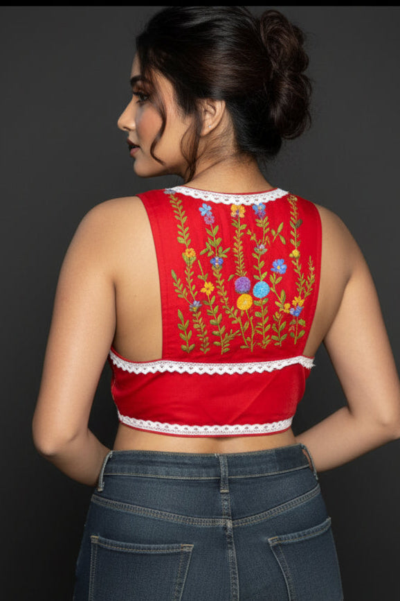 Magical Lace Work - Designer Blouse