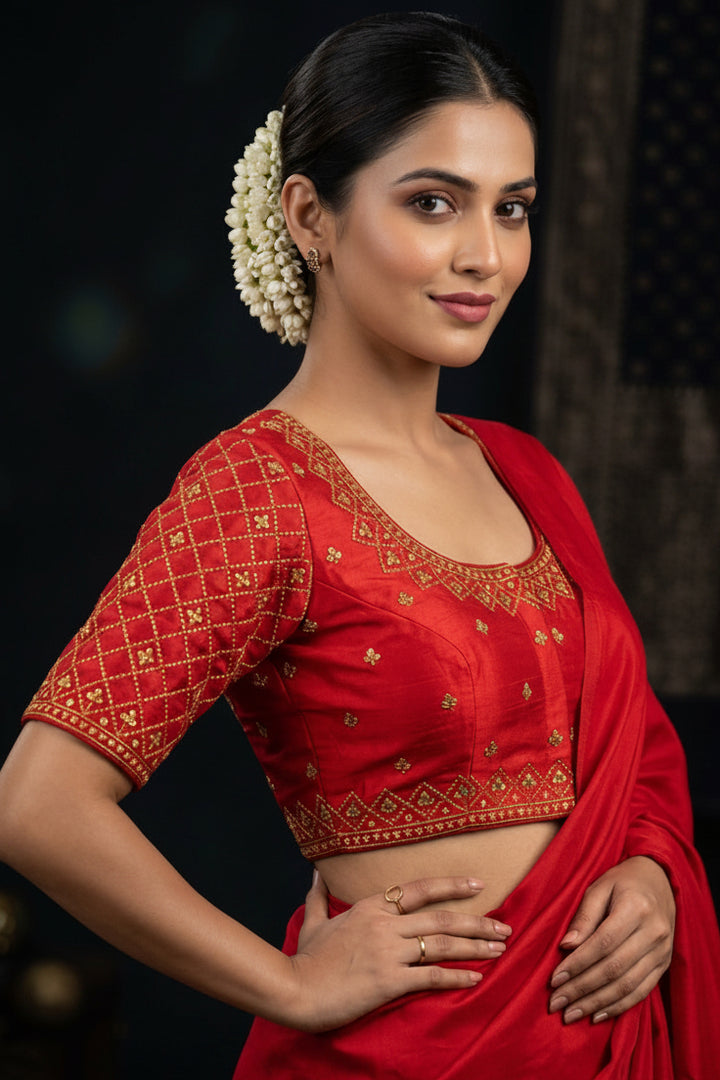 The Ruby Jaal Silk Blouse