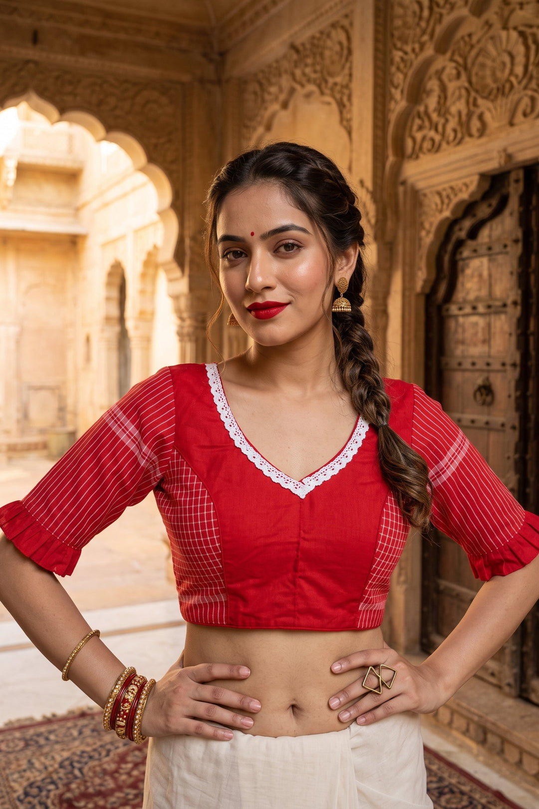 Baha Blossom-Gamcha Designer Blouse