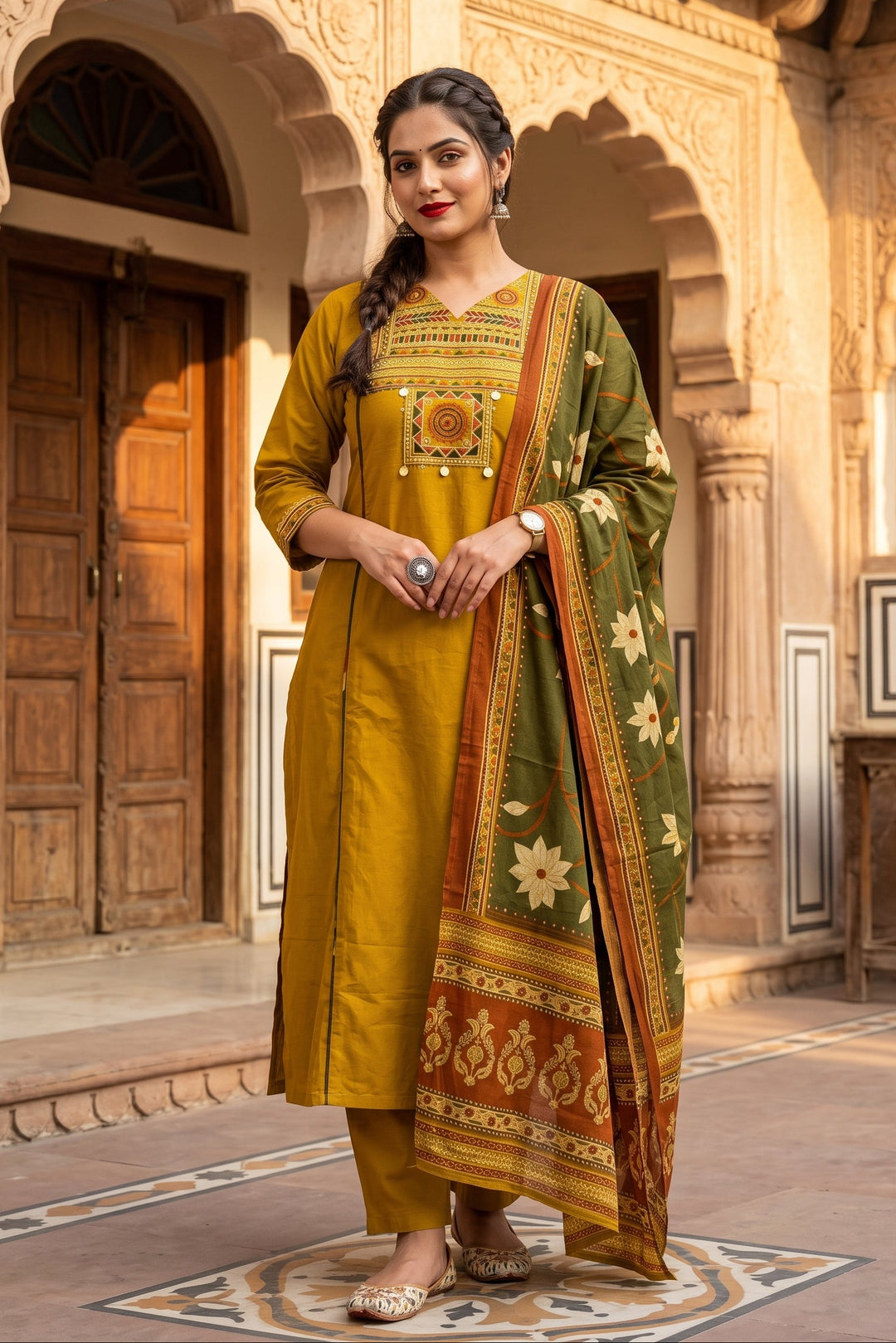 Twist And Turn Cotton Kurti Set