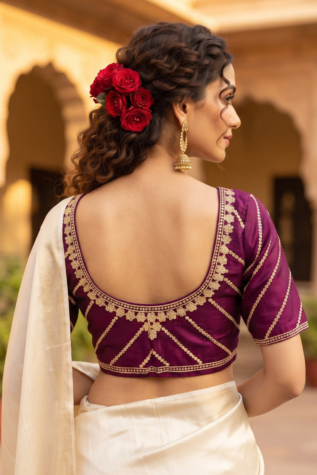 Elegance Becomes Art Vichitra Silk Blouse