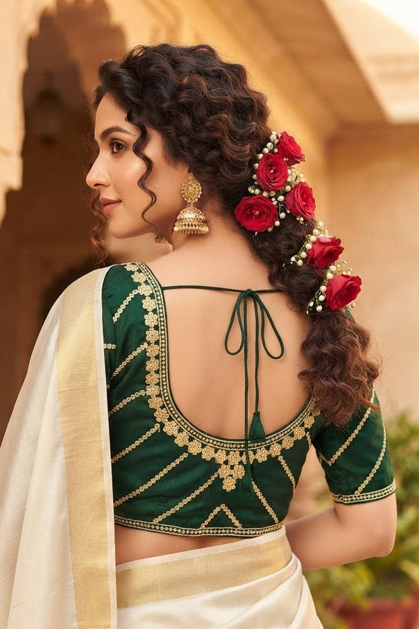 Elegance Becomes Art Vichitra Silk Blouse