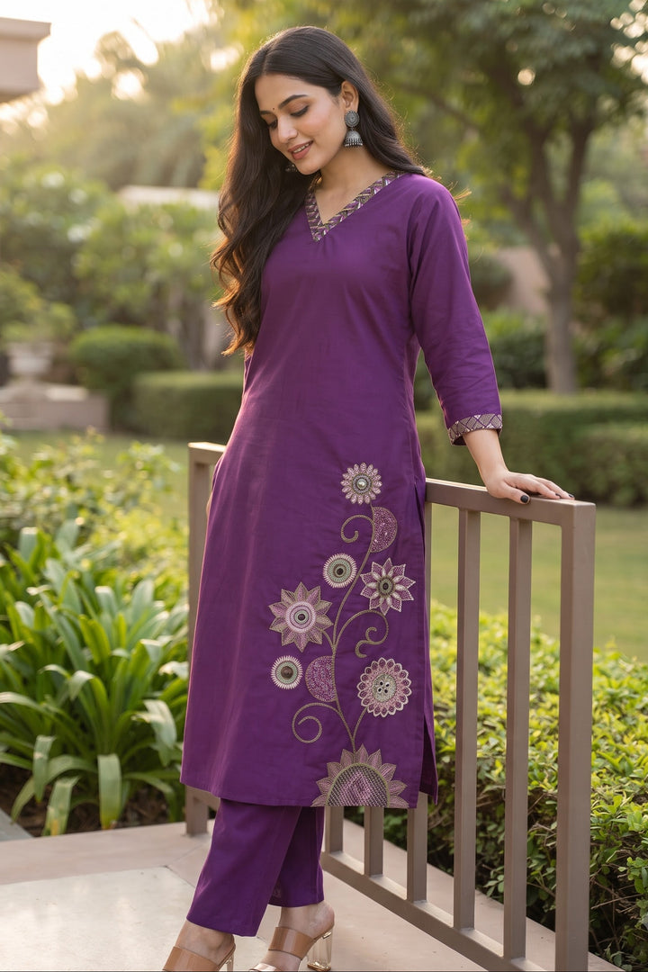 Shine For You Cotton  Kurti Set