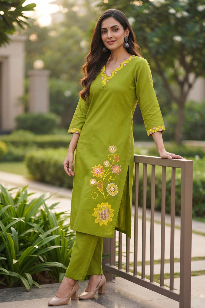 Shine For You Cotton  Kurti Set