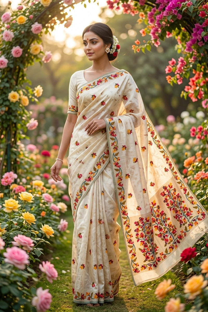 Rongoboti (রঙ্গবতী) Cotton Silk Saree