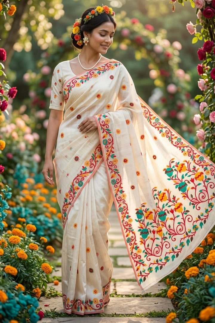 Rongoboti  (রঙ্গবতী)  Cotton Silk Saree
