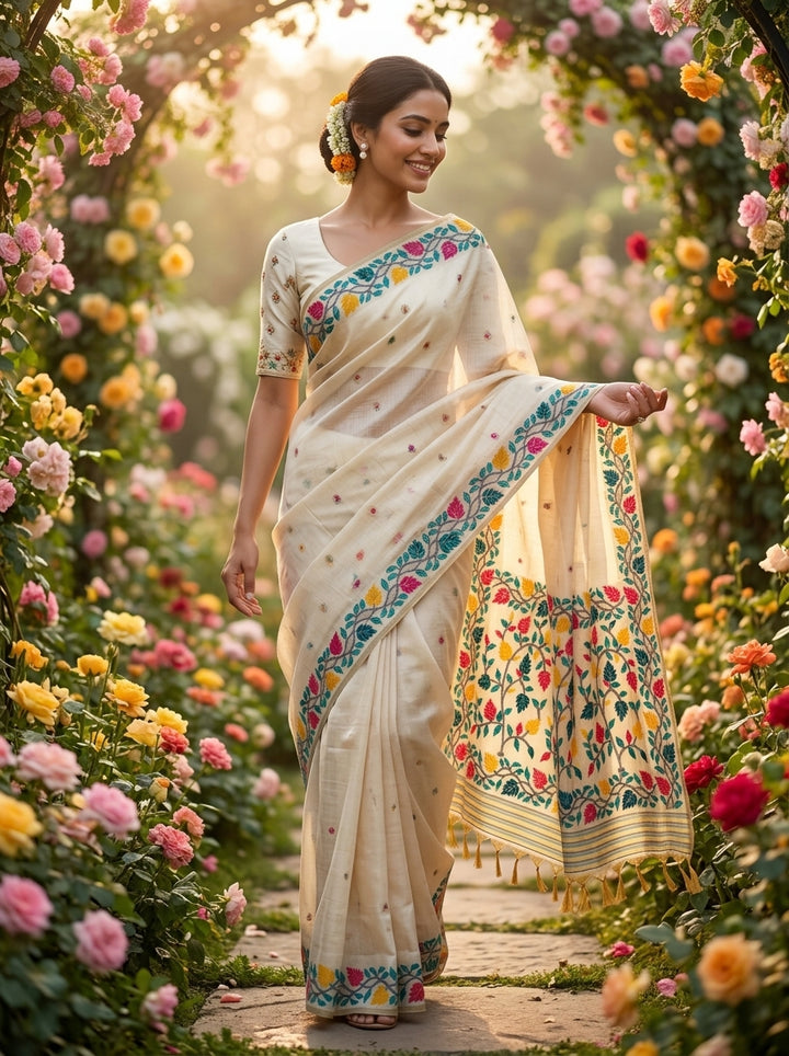 Rongoboti (রঙ্গবতী) Cotton Silk Saree