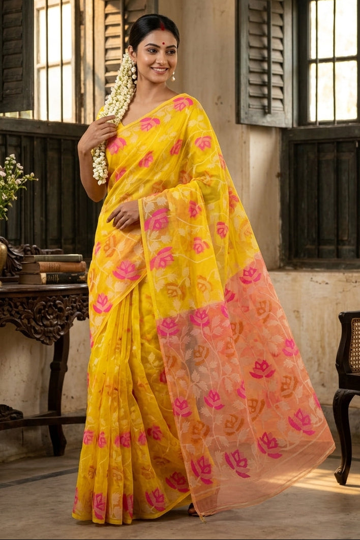 Sheser Kabita Dhakai Jamdani Saree