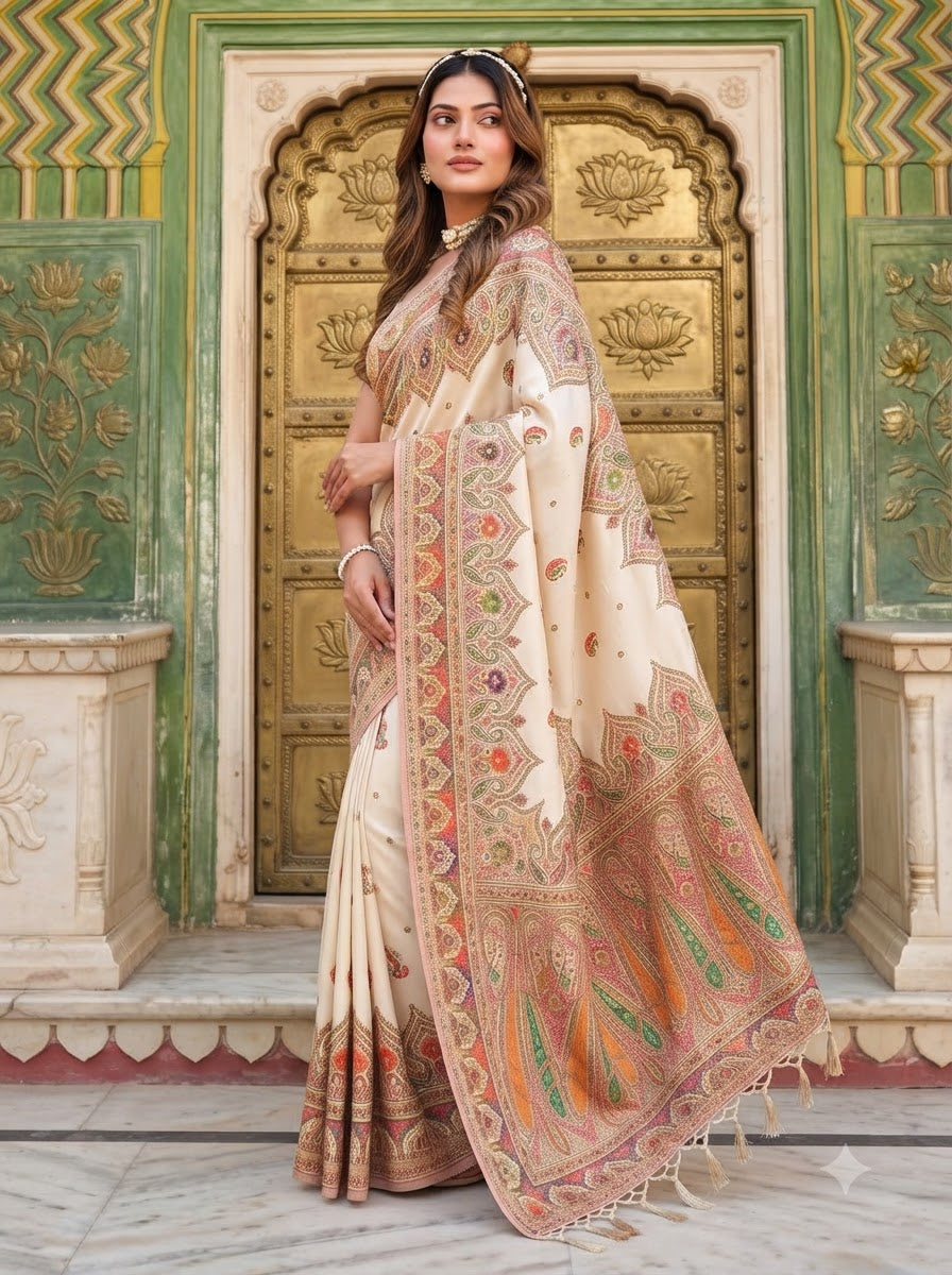 The Story of Her Pashmina Silk Saree