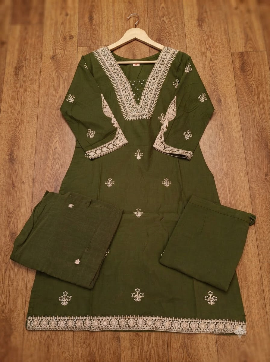 Falling for You Cotton Kurti Set