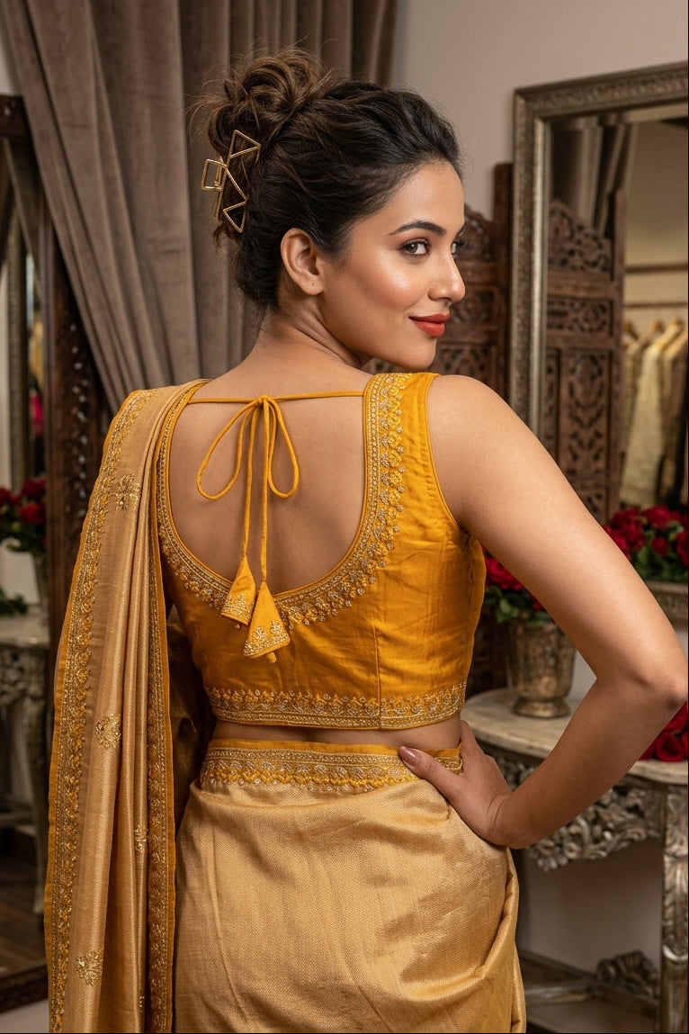 Honey Glow Fendy Silk Blouse