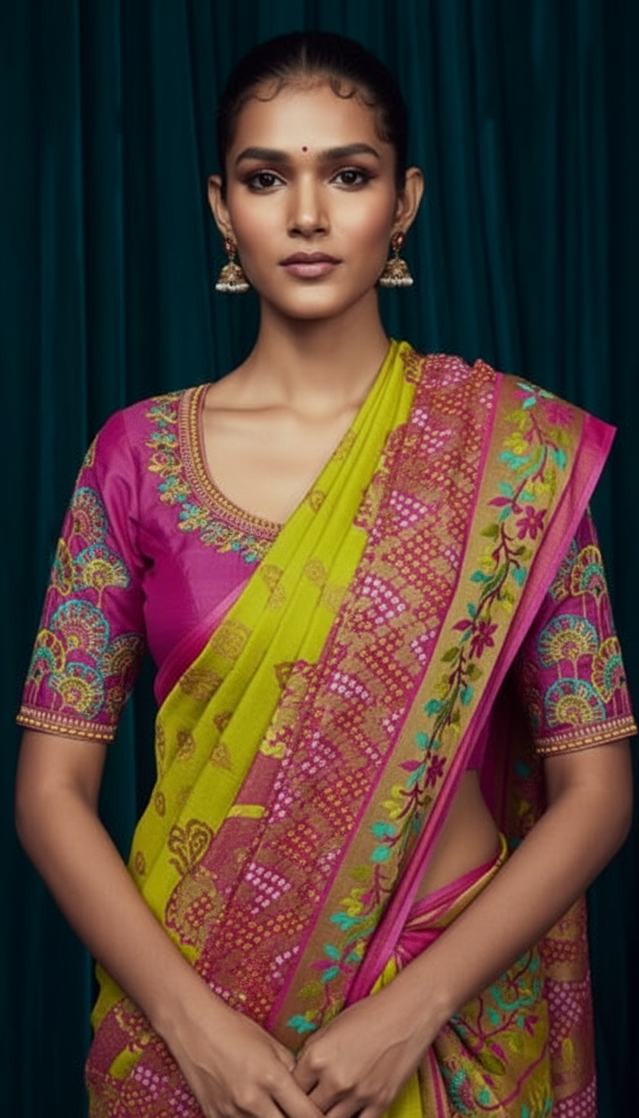Paithani Lovers- Brasso Silk Banarasi Saree