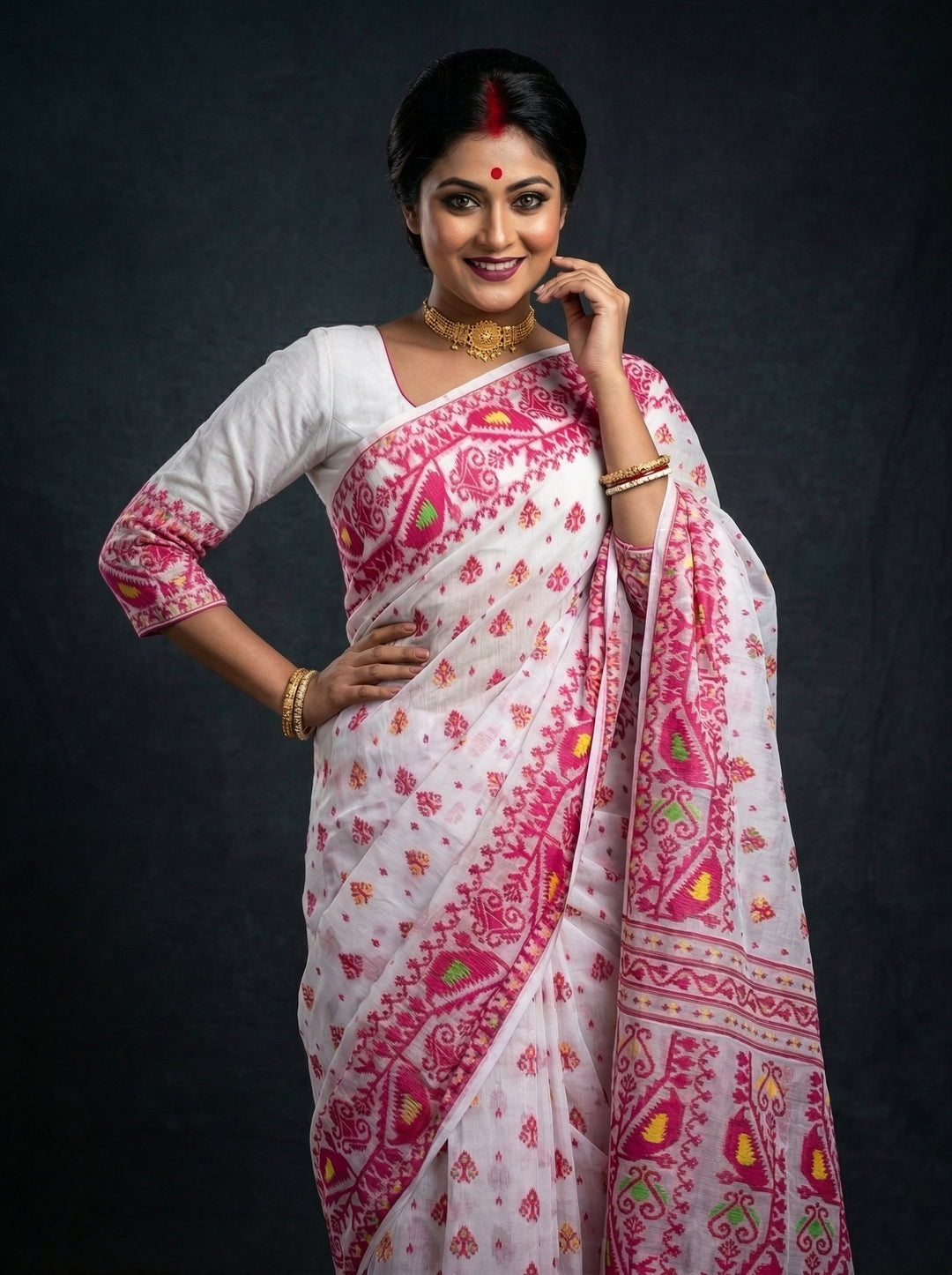 Sudarshana Dhakai Jamdani Saree