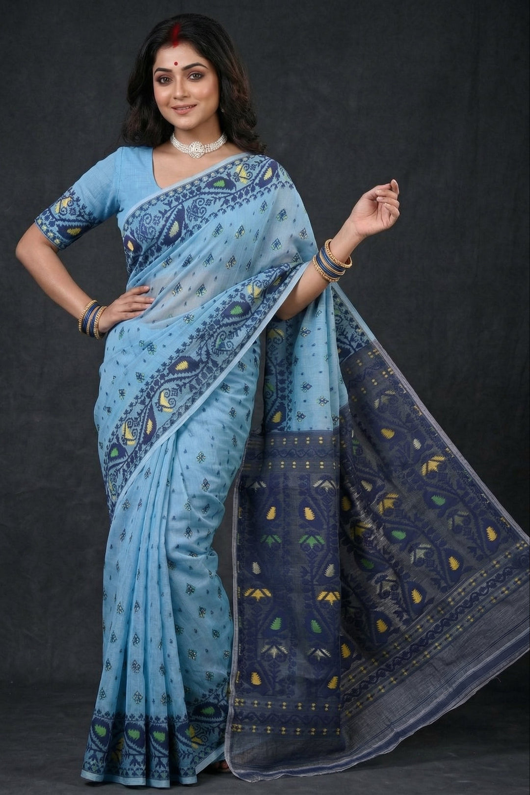 Sudarshana Dhakai Jamdani Saree