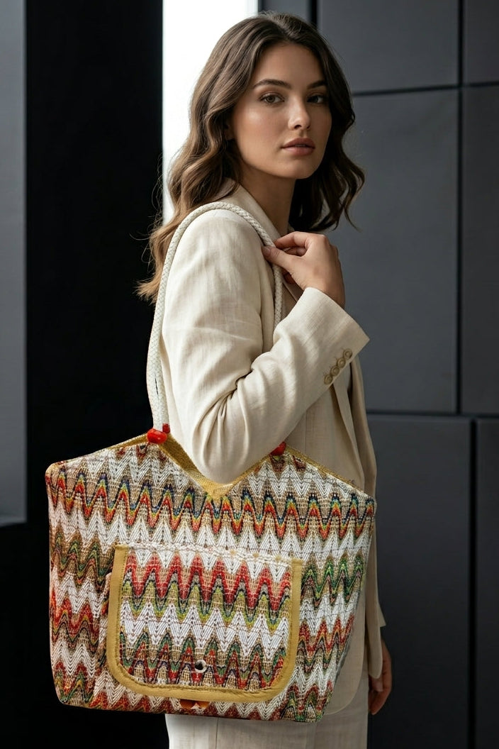 Tangled in colors- Boho Tote Bag