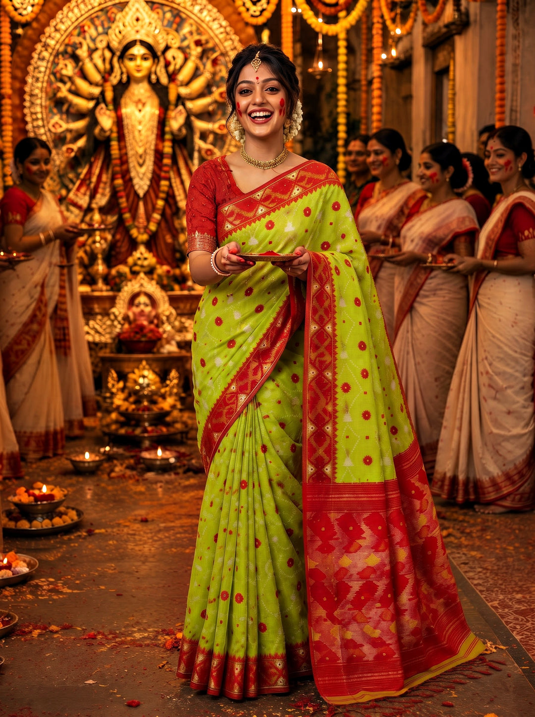 Kumudini | Karat Dhakai Jamdani Saree