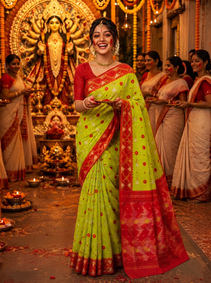 Kumudini | Karat Dhakai Jamdani Saree