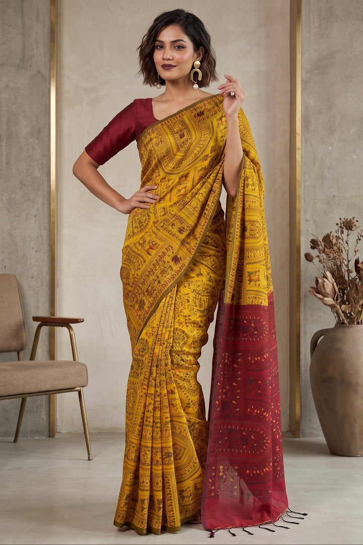 Melody of Colors Cotton Silk Saree