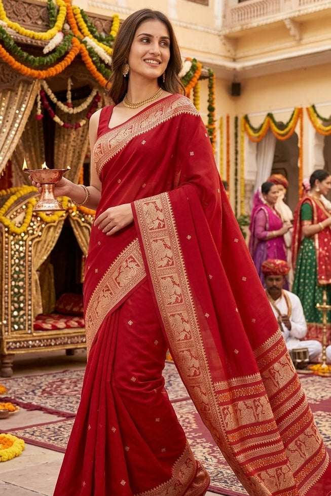 Ethereal Epics Cotton Baluchari Saree