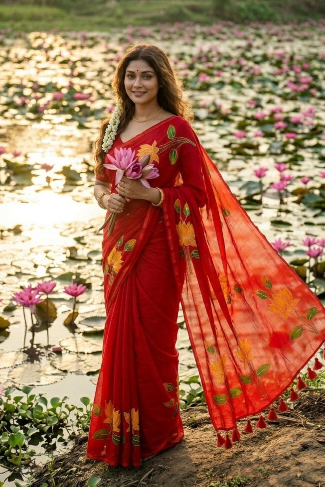 Podmosmita Mul Cotton Saree