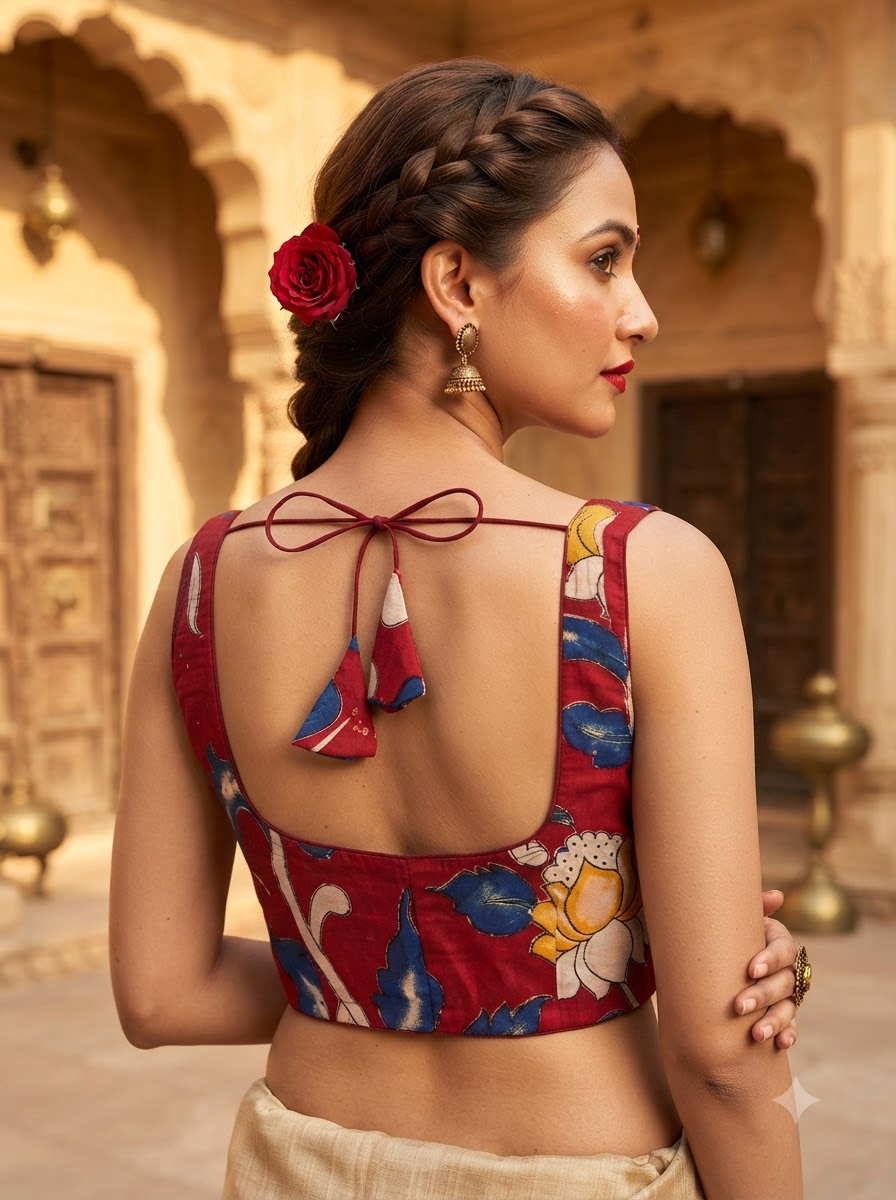 Artisan Aura kalamkari-Designer Blouse