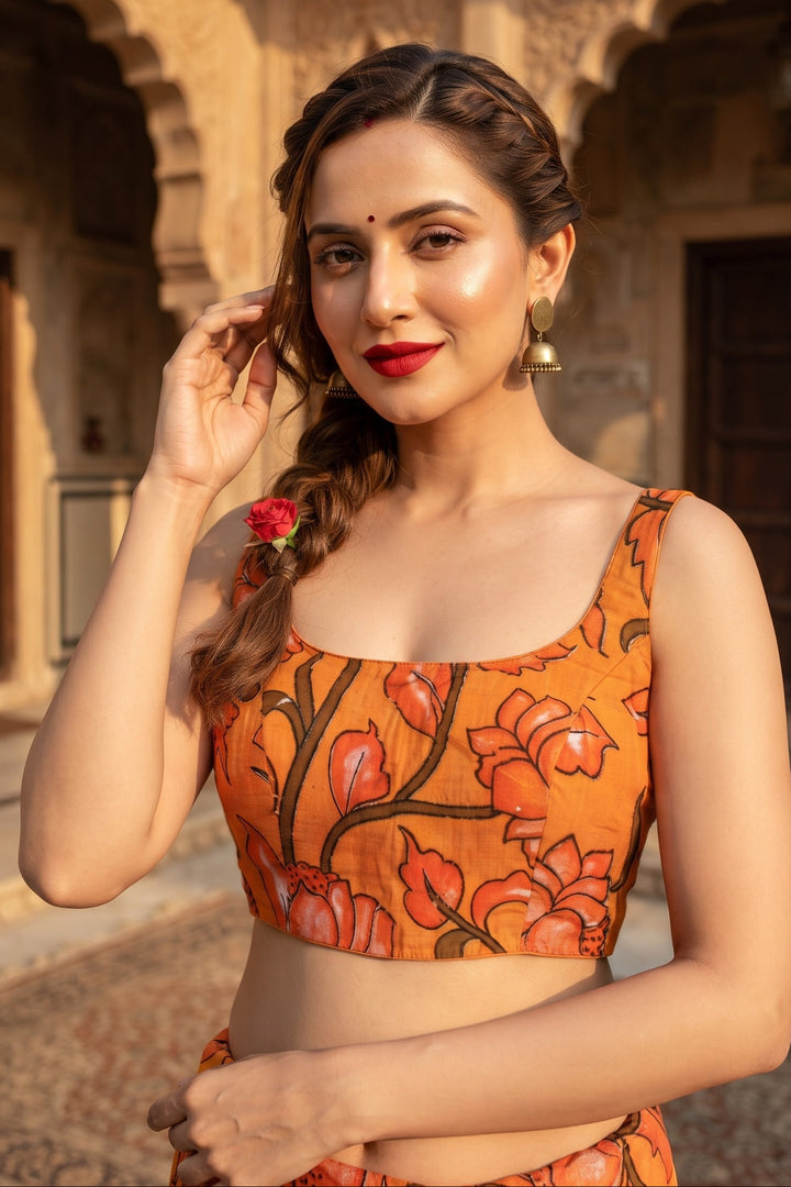 Artisan Aura kalamkari-Designer Blouse