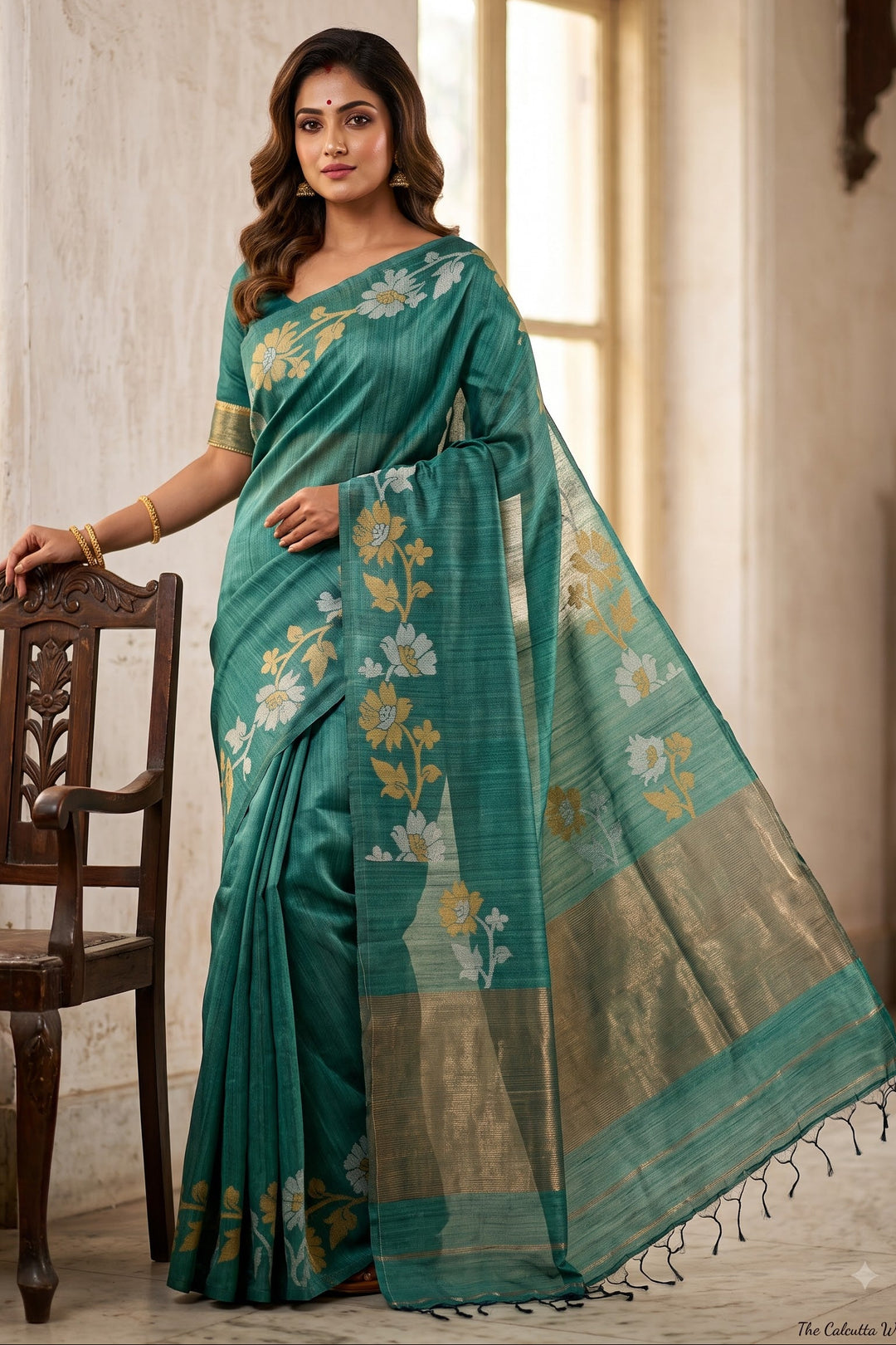 Agomoni Aabha – Soft Pure Matka Jamdani Saree