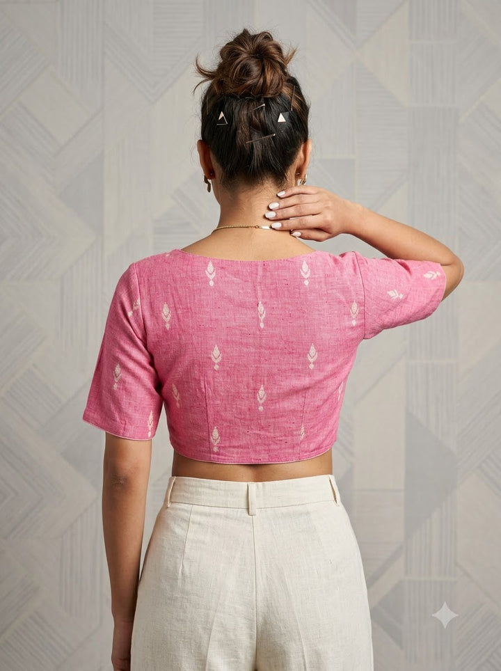 The Graceful Scholar Punjabi Collar Blouse