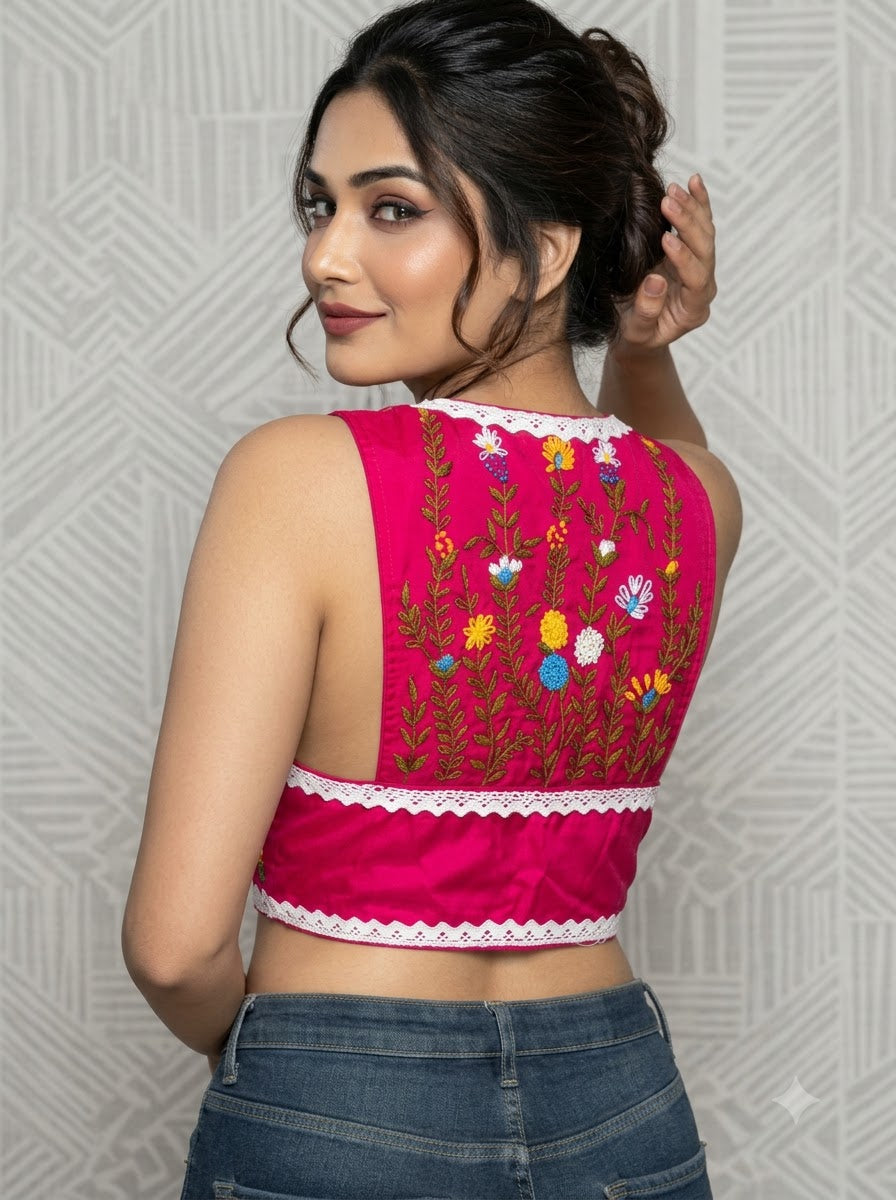 Magical Lace Work - Designer Blouse