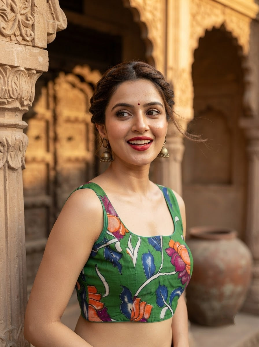 Artisan Aura kalamkari-Designer Blouse