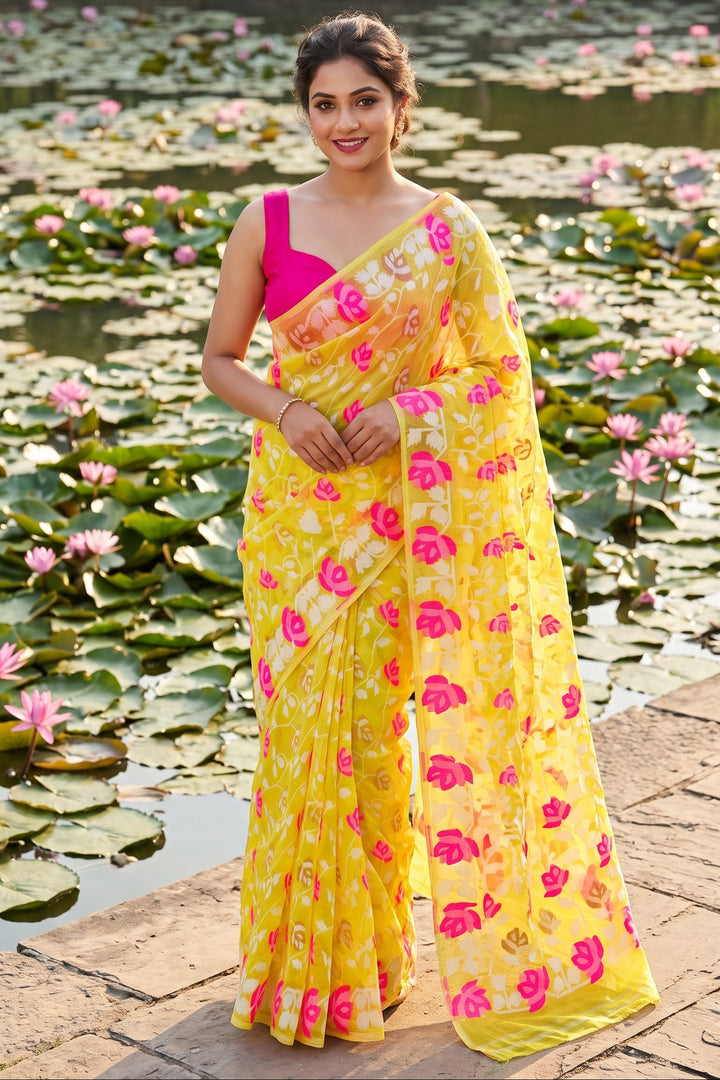 Shwetapadma Dhakai Jamdani Saree