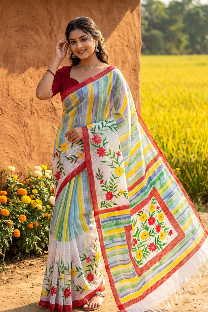 Mallika Hand Painted Resham Kota Saree