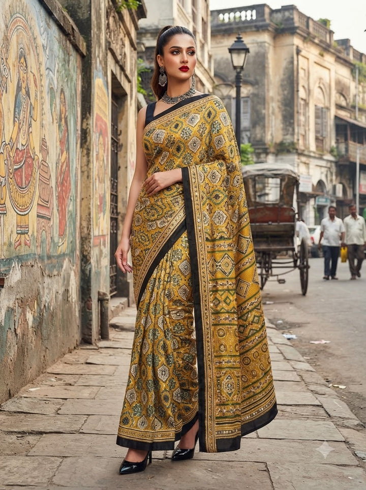 Pretty Obsession Modal Silk Saree With Mirror Work